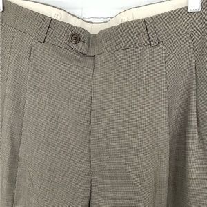 Vintage Ralph Lauren herringbone pleated pants 33 34/31 wool